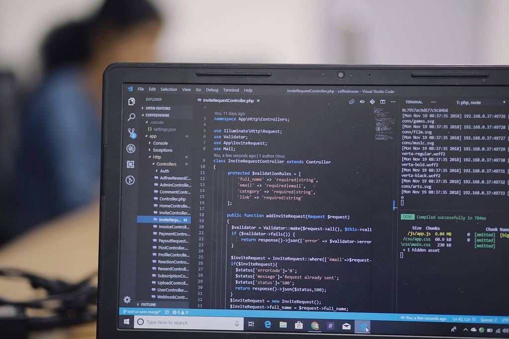 MacBook Pro with code editor used for API Development