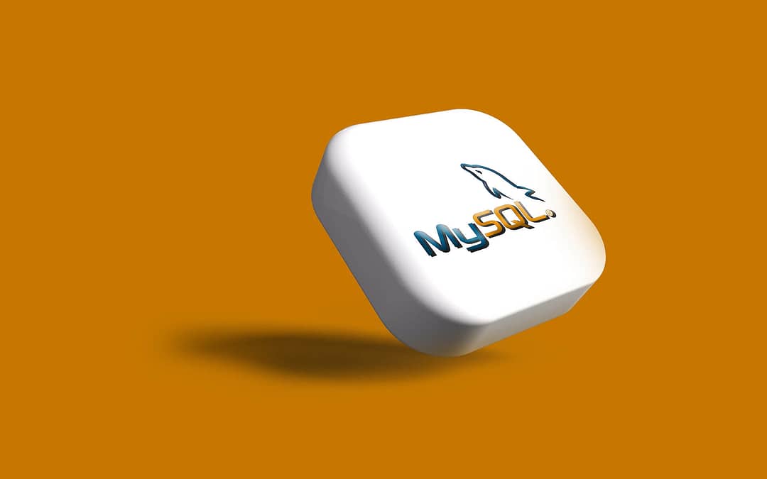 Mysql logo on yellow background