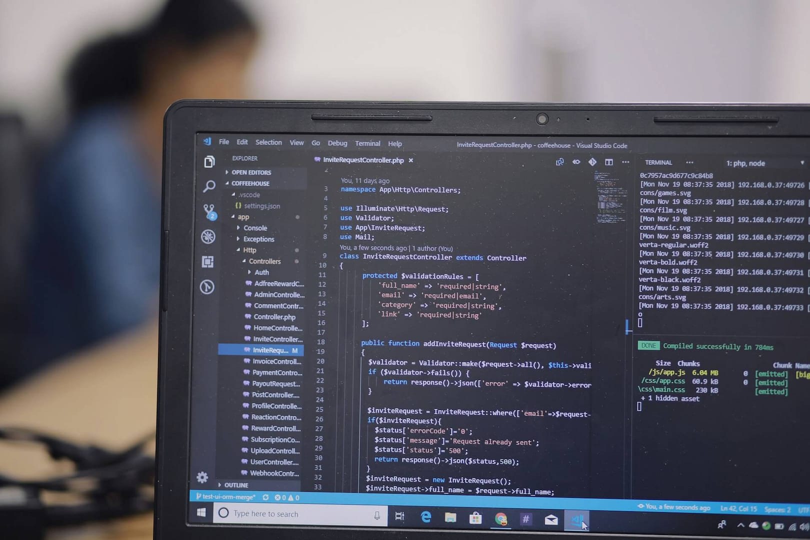 MacBook Pro with code editor used for API Development